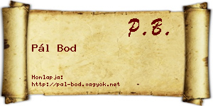 Pál Bod névjegykártya